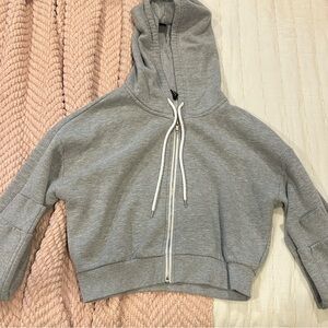 Forever 21 Heather Gray Hoodie with Drawstrings